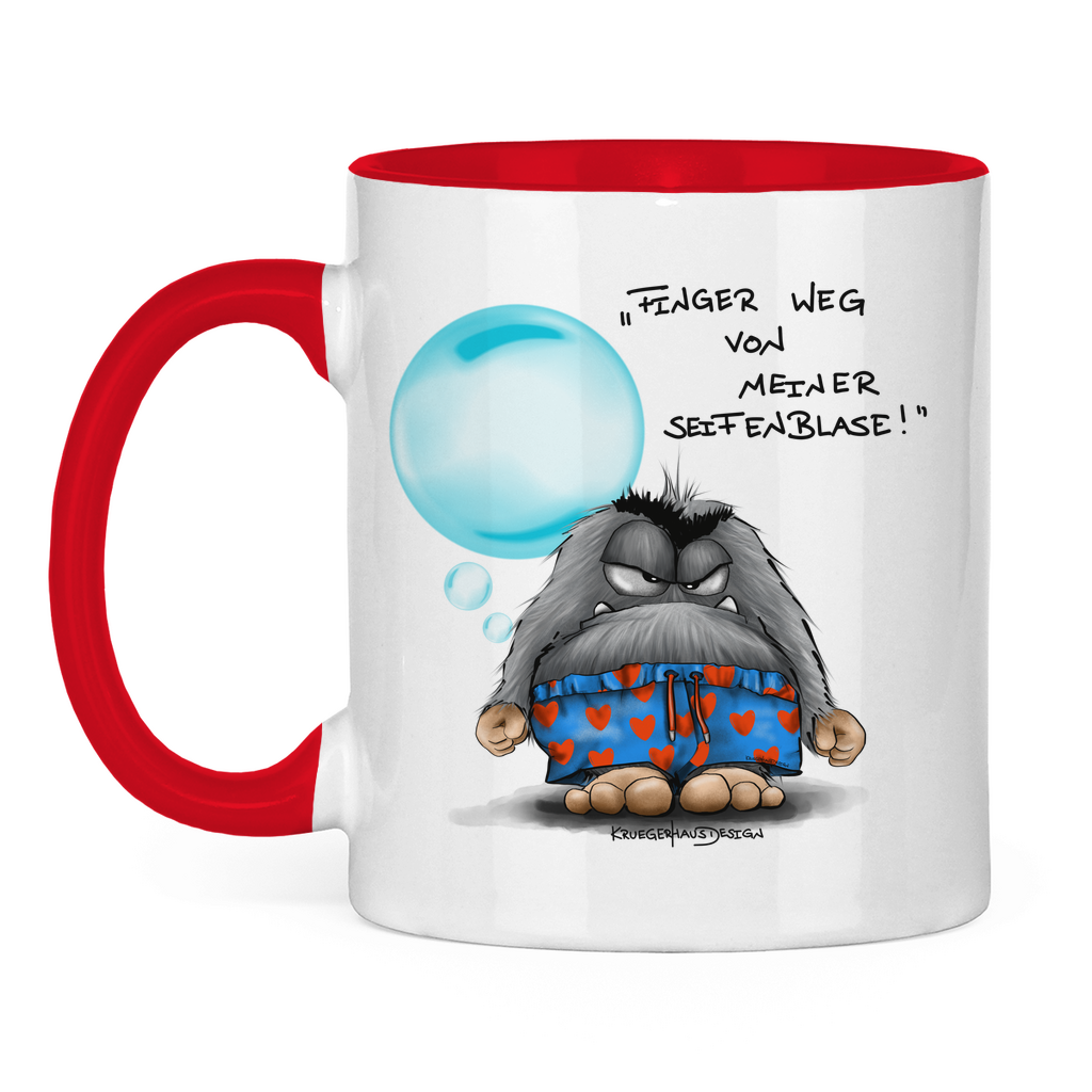 Tasse zweifarbig Finger weg von meiner Seifenblase!