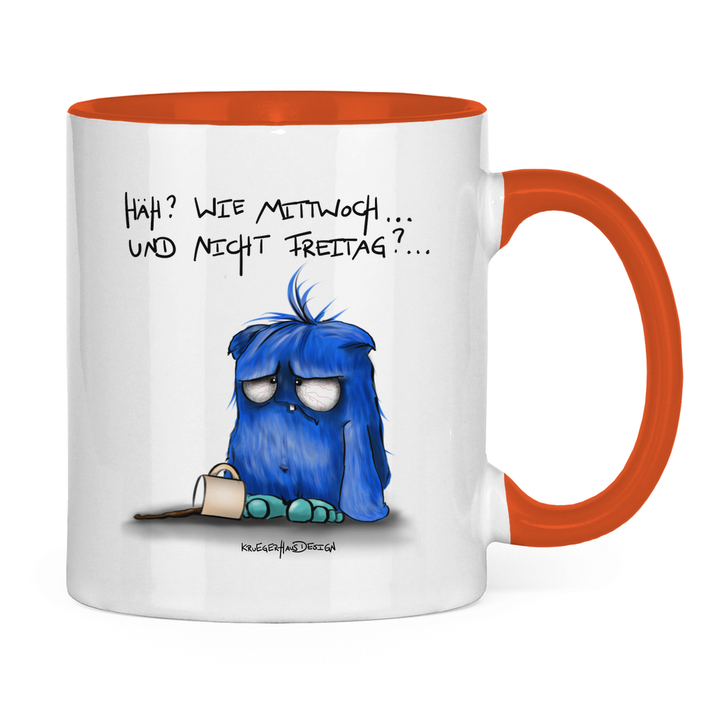 Tasse zweifarbig Häh? Wie Mittwoch... und nicht Freitag?...