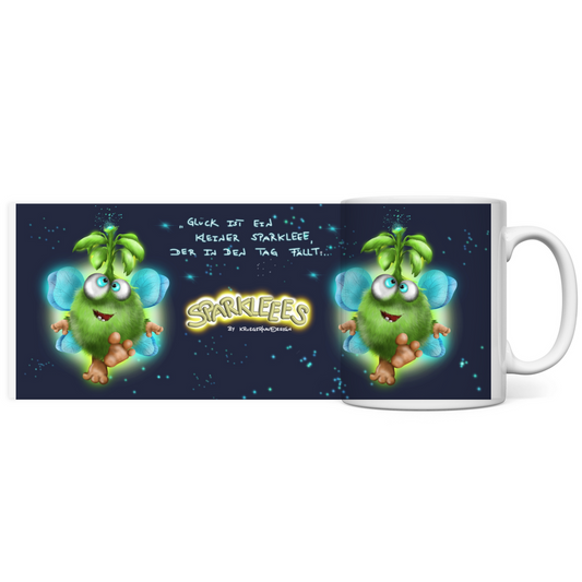 Panorama Tasse Sparklees by Kruegerhausdesign, Glück ist ein kleiner Sparkleee...