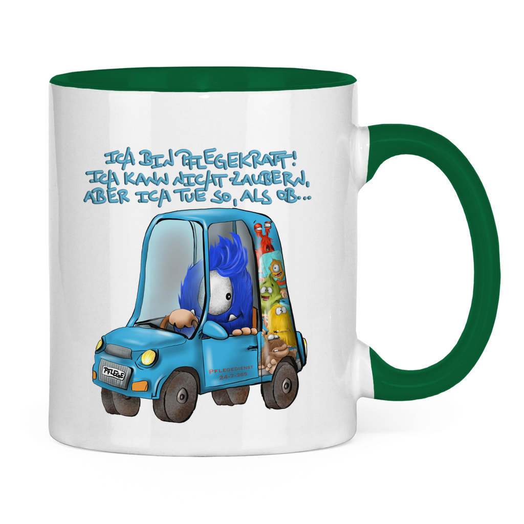 Tasse zweifarbig Ich bin Pflegekraft! Ich kann nicht zaubern, aber ich tue…
