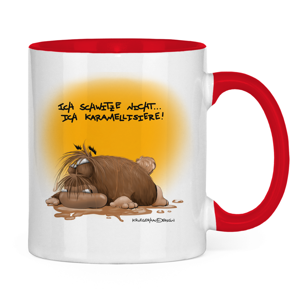 Tasse zweifarbig Ich schwitze nicht… ich karamellisiere!