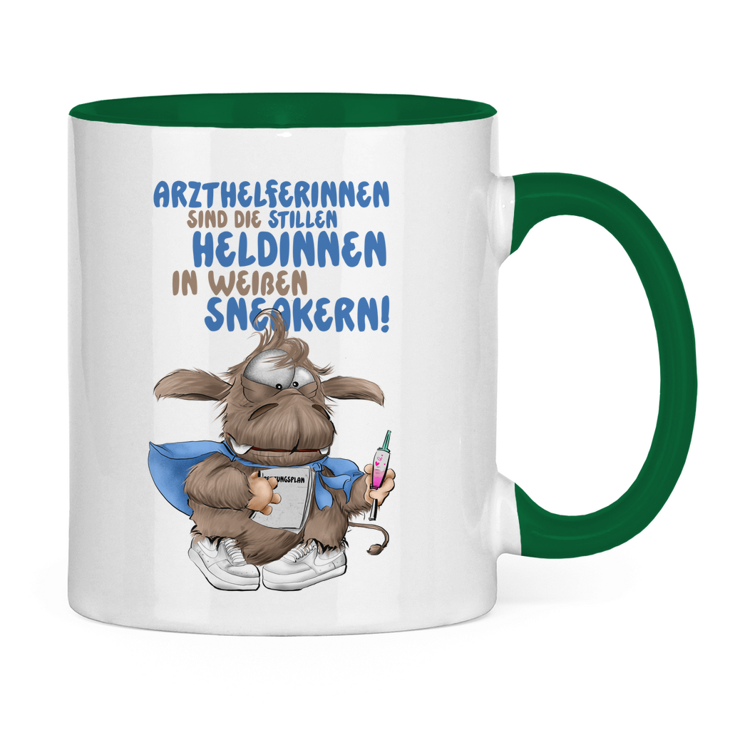 Tasse zweifarbig Arzthelferinnen sind die stillen Heldinnen in weißen …