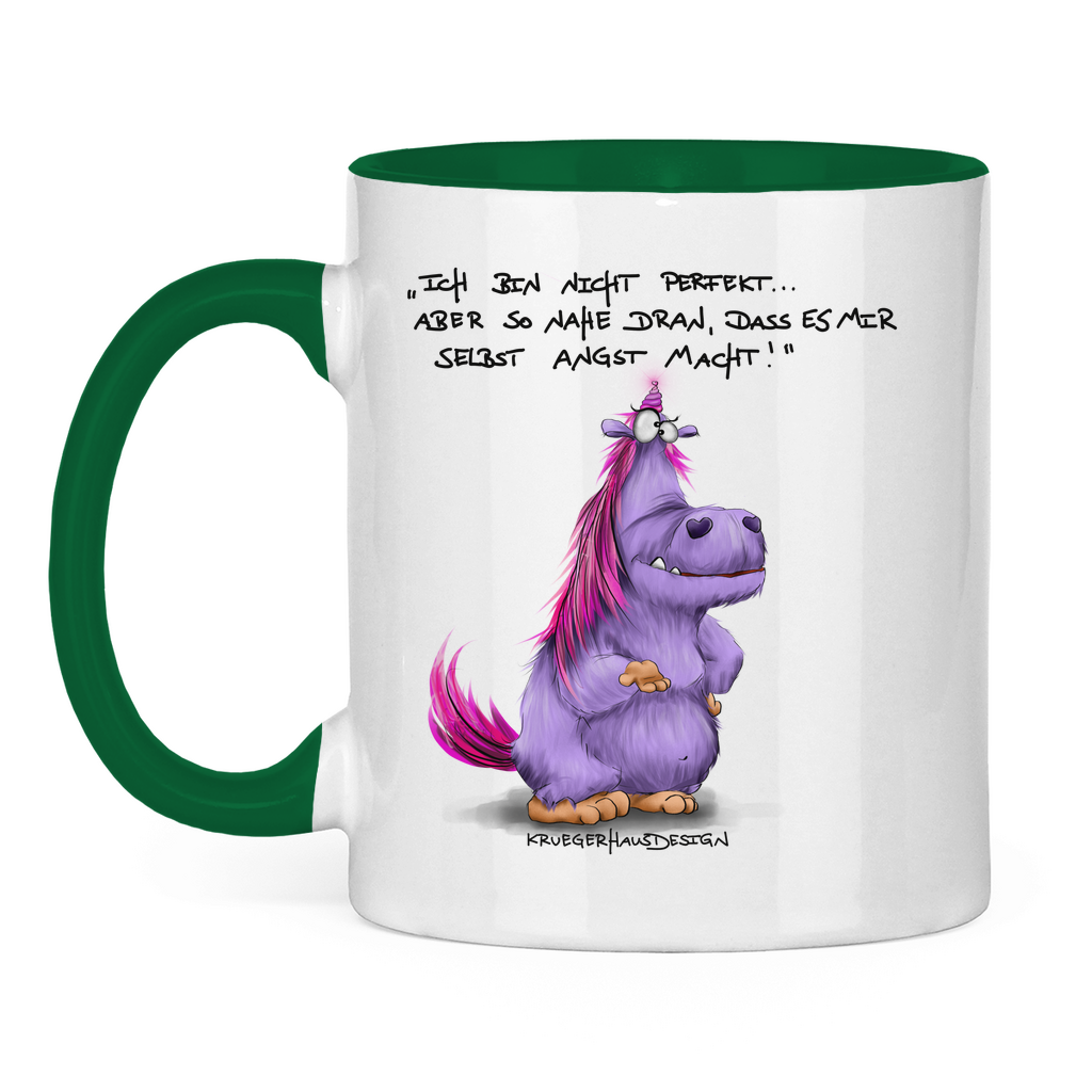 Tasse zweifarbig Ich bin nicht perfekt.. aber so nahe dran, dass es mir ...