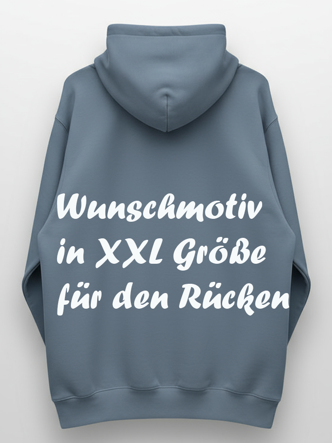 Unisex Hoodie XXL Druck Kruegerhausdesign Monster, denim, jeansblau, Motivwahl