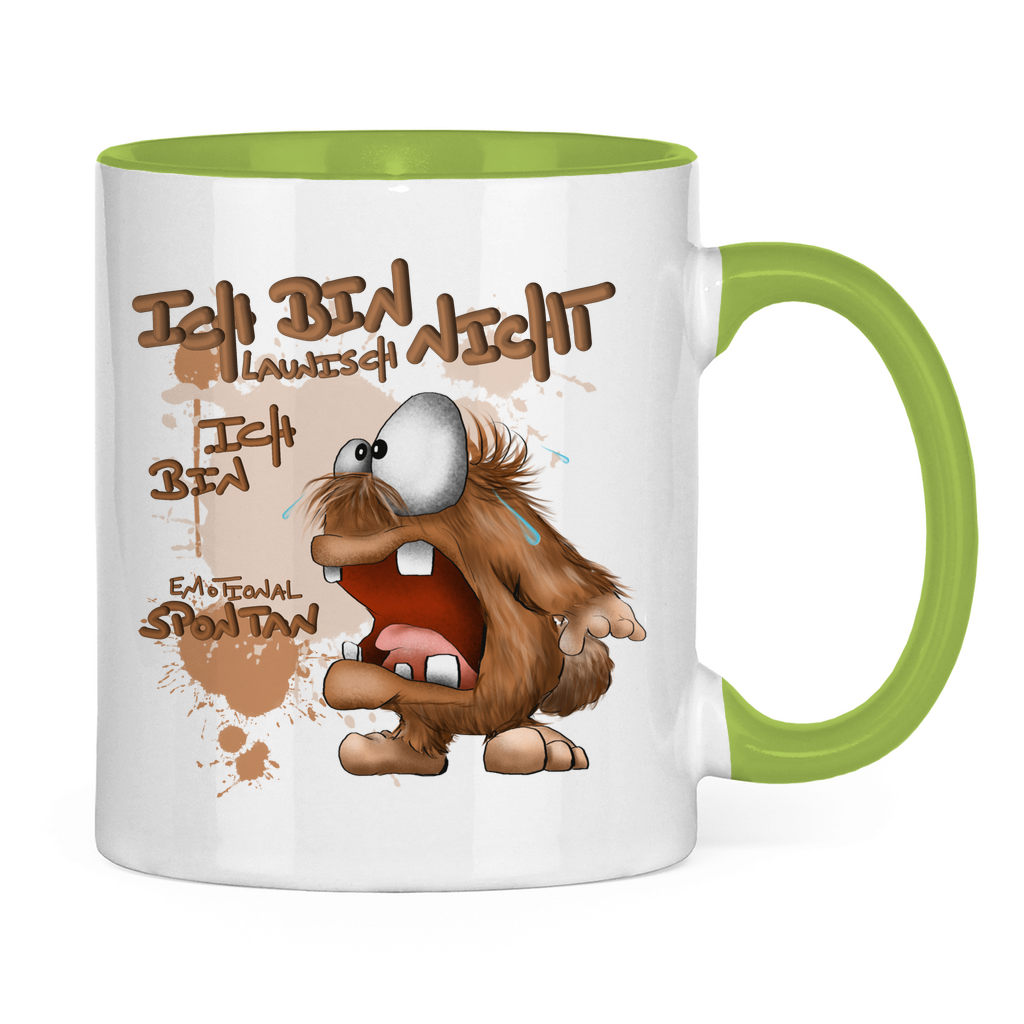 Tasse zweifarbig Ich bin nicht launisch, Ich bin emotional spontan!