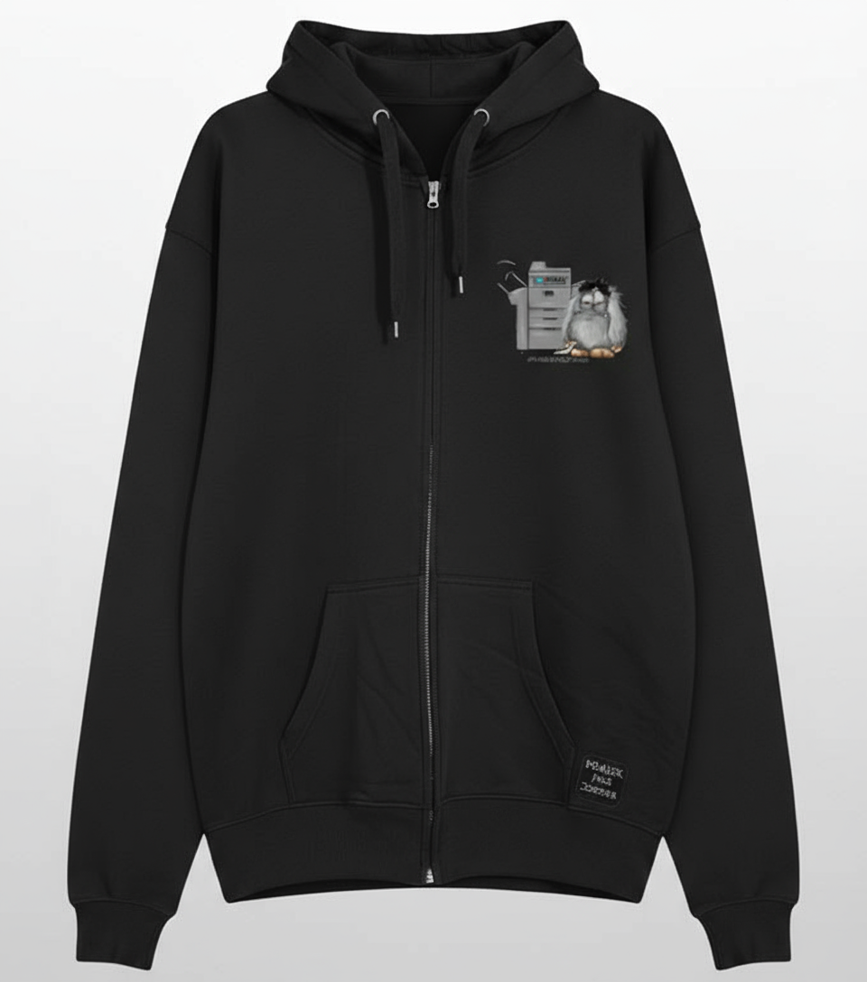 Unisex Hoodie Jacke – Schwarz | personalisierter Druck