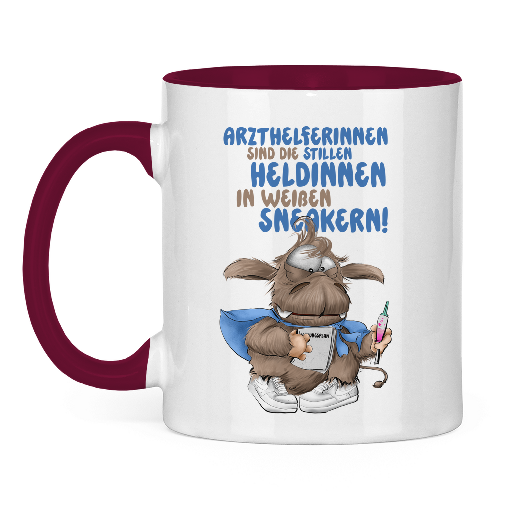 Tasse zweifarbig Arzthelferinnen sind die stillen Heldinnen in weißen …
