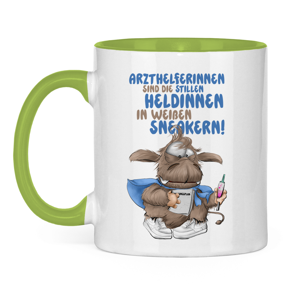 Tasse zweifarbig Arzthelferinnen sind die stillen Heldinnen in weißen …