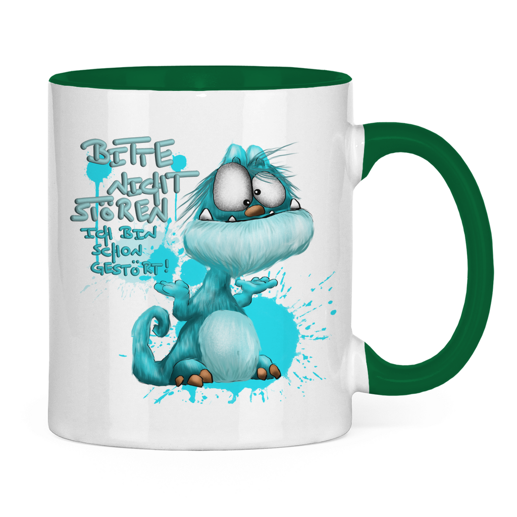 Tasse zweifarbig Bitte nicht stören! Ich bin schon gestört!