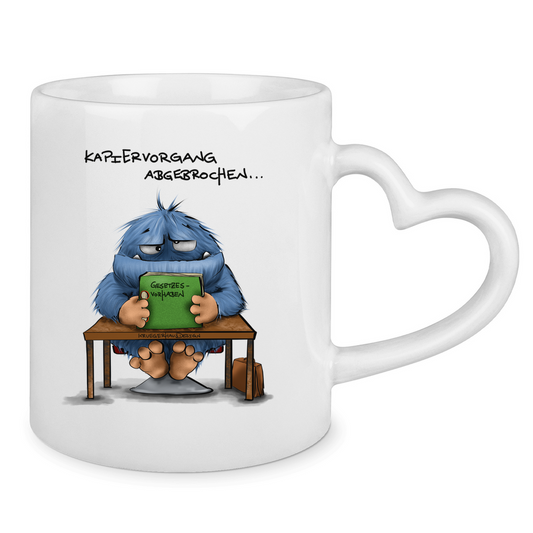 Tasse mit Herzhenkel Kopiervorgang abgeschlossen