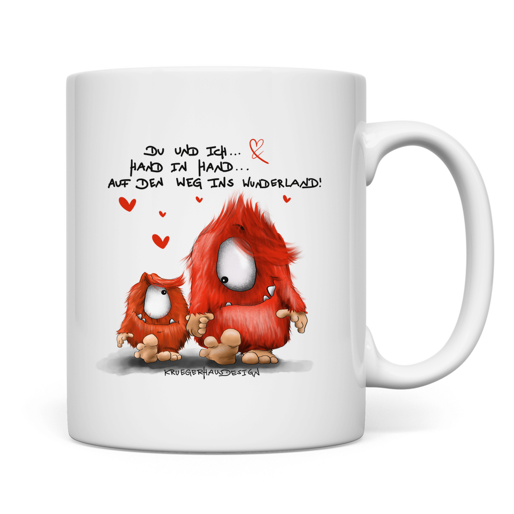 Tasse Du und ich... Hand in Hand.. Auf den Weg ins Wunderland!