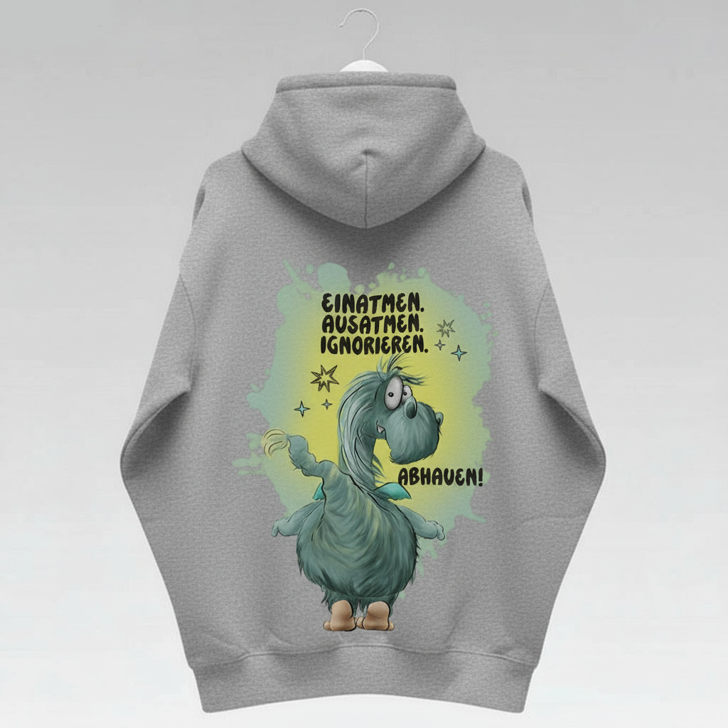 Unisex Hoodie Jacke – grau meliert | personalisierter Druck