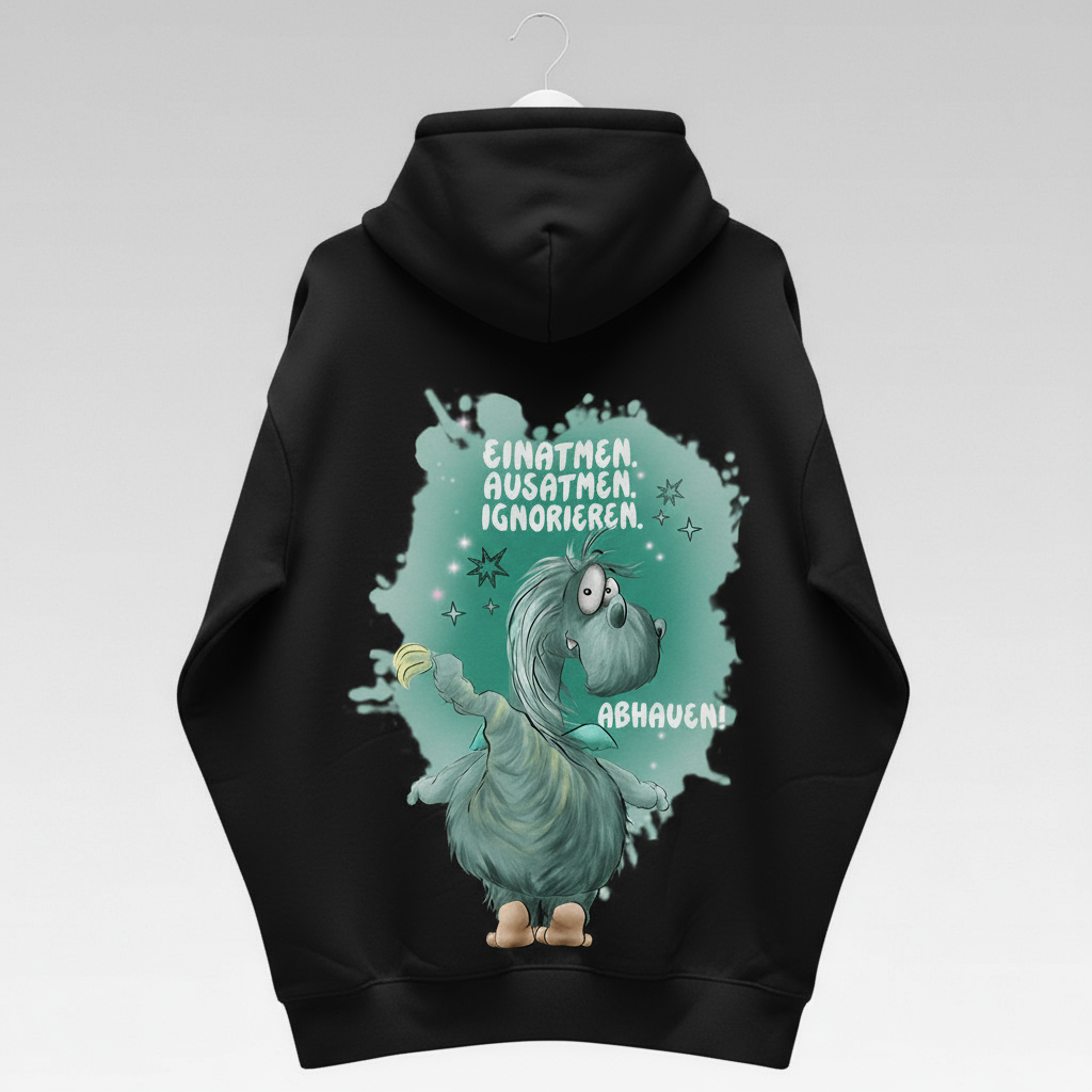 Unisex Hoodie XXL Druck Kruegerhausdesign Monster, Schwarz, Motivwahl