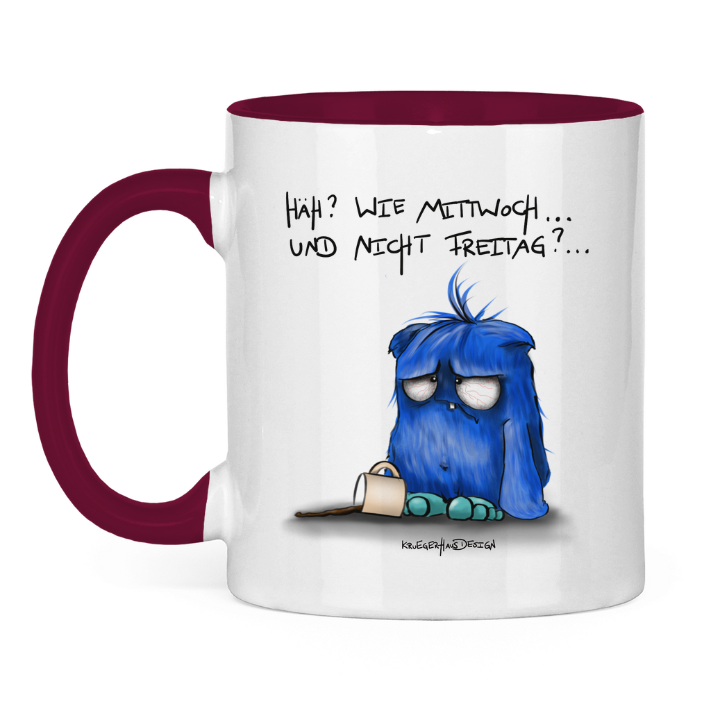 Tasse zweifarbig Häh? Wie Mittwoch... und nicht Freitag?...