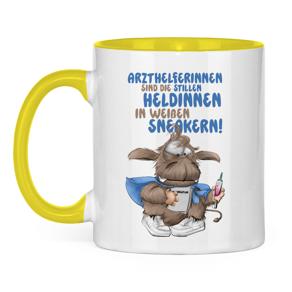 Tasse zweifarbig Arzthelferinnen sind die stillen Heldinnen in weißen …