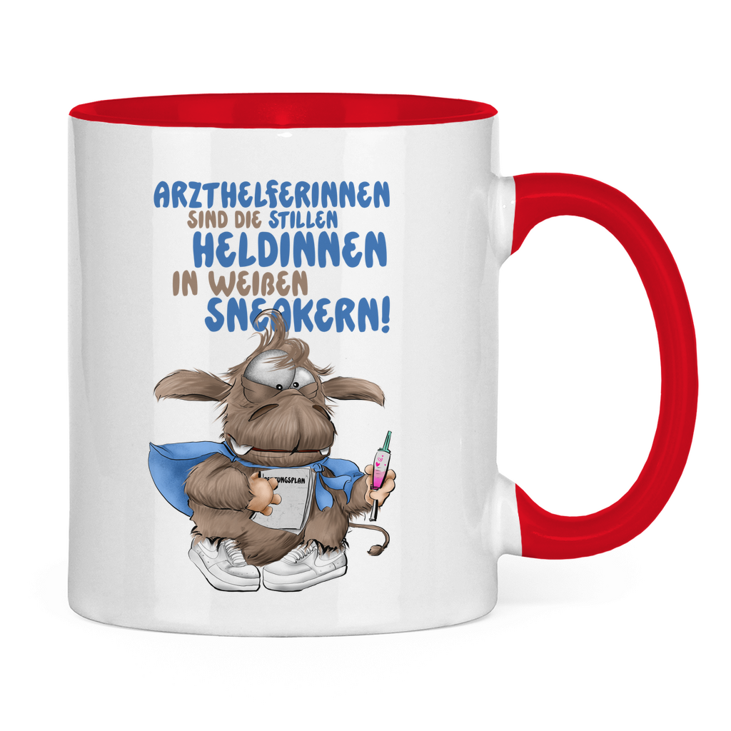 Tasse zweifarbig Arzthelferinnen sind die stillen Heldinnen in weißen …