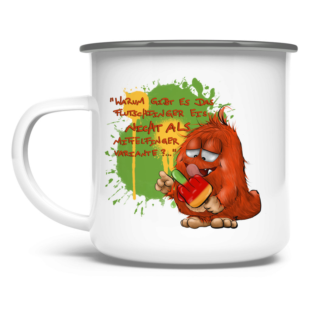 Emaille Tasse Warum gibt es das Flutschfinger Eis nicht als Mittelfinger ?