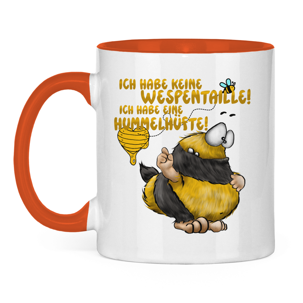 Tasse zweifarbig Ich habe keine Wespentaille! Ich habe eine Hummelhüfte!