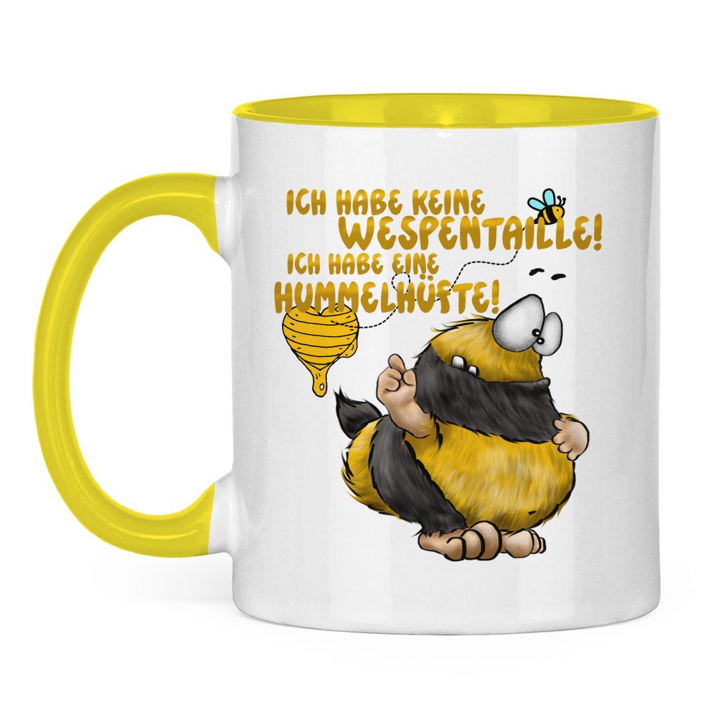 Tasse zweifarbig Ich habe keine Wespentaille! Ich habe eine Hummelhüfte!