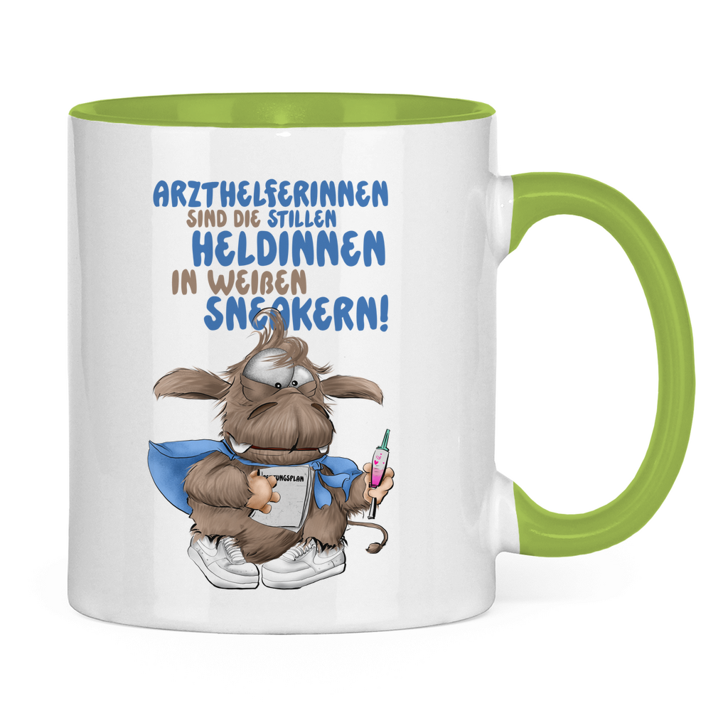 Tasse zweifarbig Arzthelferinnen sind die stillen Heldinnen in weißen …