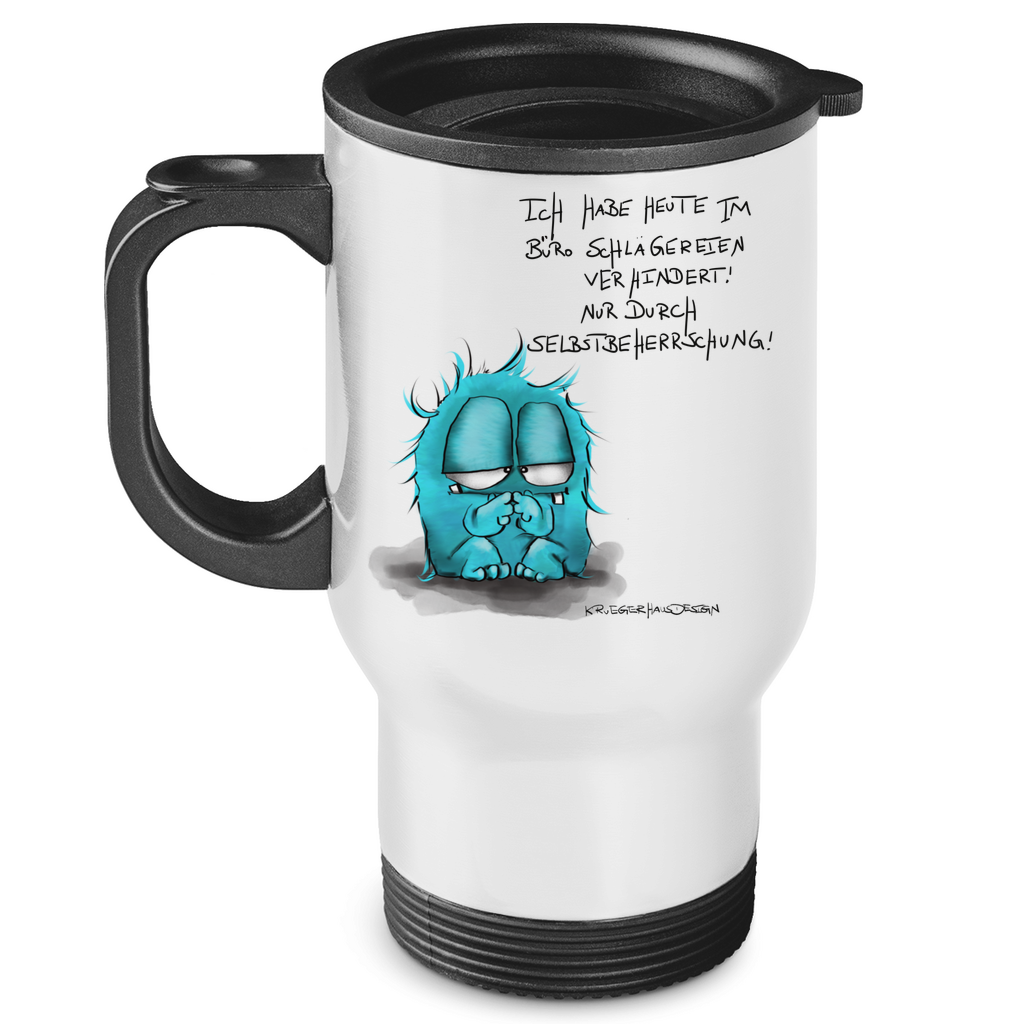 Edelstahl-Thermobecher Ich habe heute im Büro Schlägereien verhindert! Nur ...