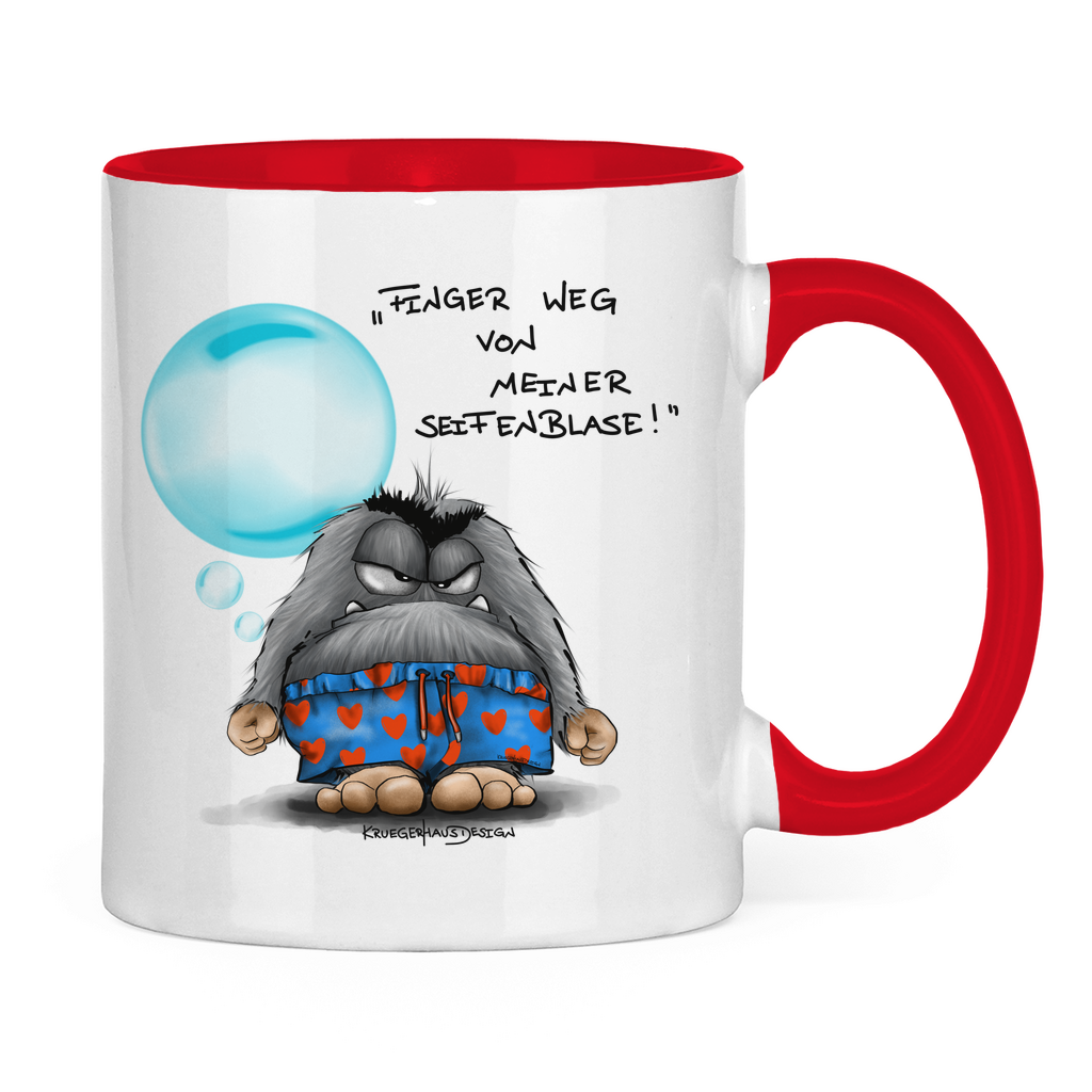 Tasse zweifarbig Finger weg von meiner Seifenblase!