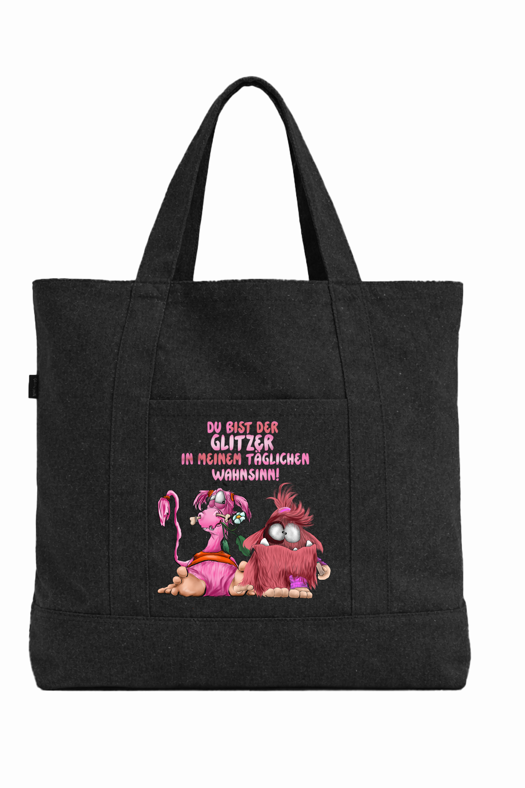 Canvas Tasche „Glitzer im täglichen Wahnsinn“ | Schwarz | FINAL SALE
