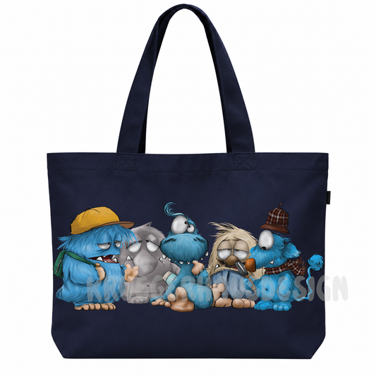 FINAL SALE – Riesen Shopper „Monsterbande“ | Navy