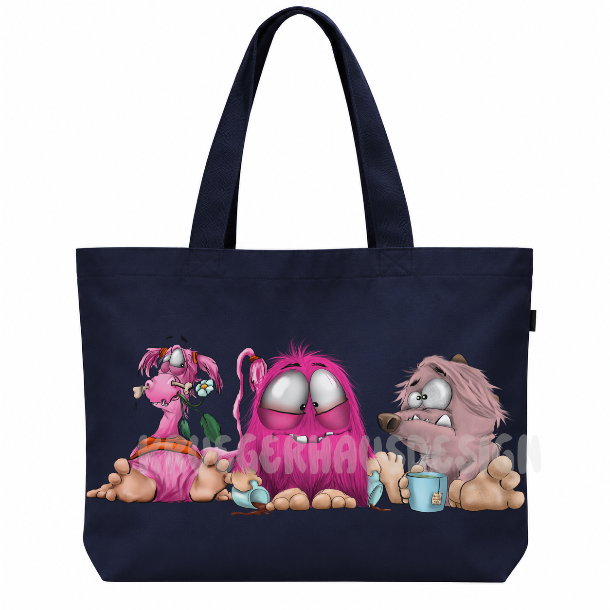 FINAL SALE – Riesen Shopper „Morgenmuffel“ | Navy