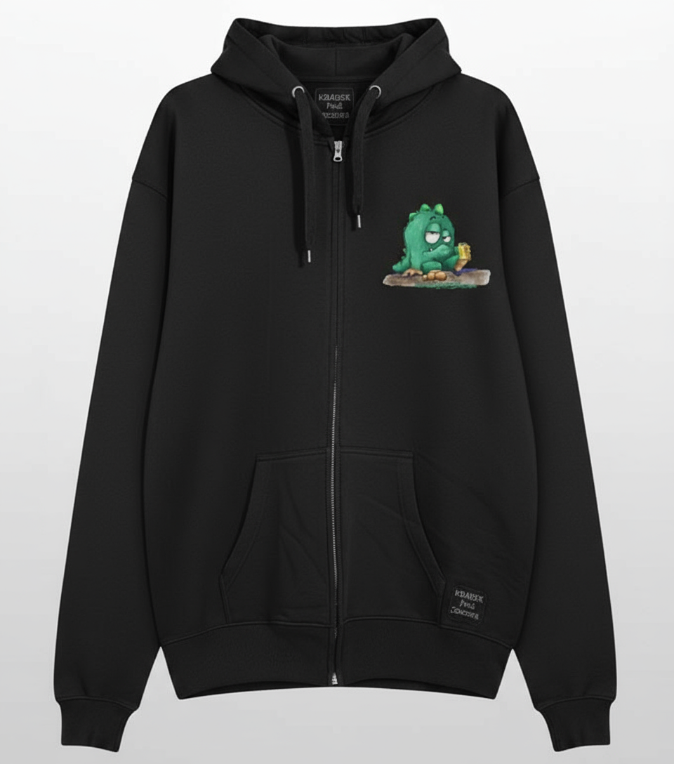 Unisex Hoodie Jacke – Schwarz | personalisierter Druck