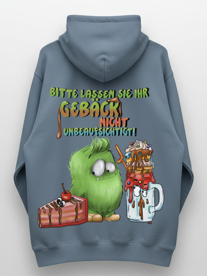 Unisex Hoodie XXL Druck Kruegerhausdesign Monster, denim, jeansblau, Motivwahl