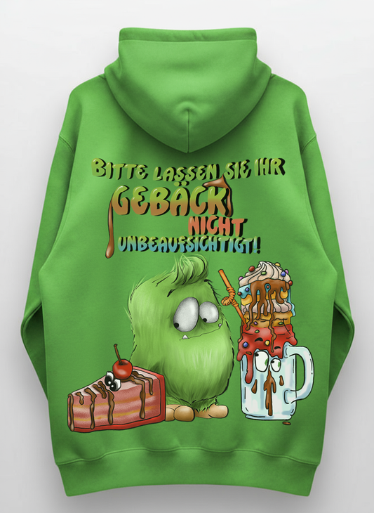 Unisex Hoodie XXL Druck Kruegerhausdesign Monster, lime green, Motivwahl