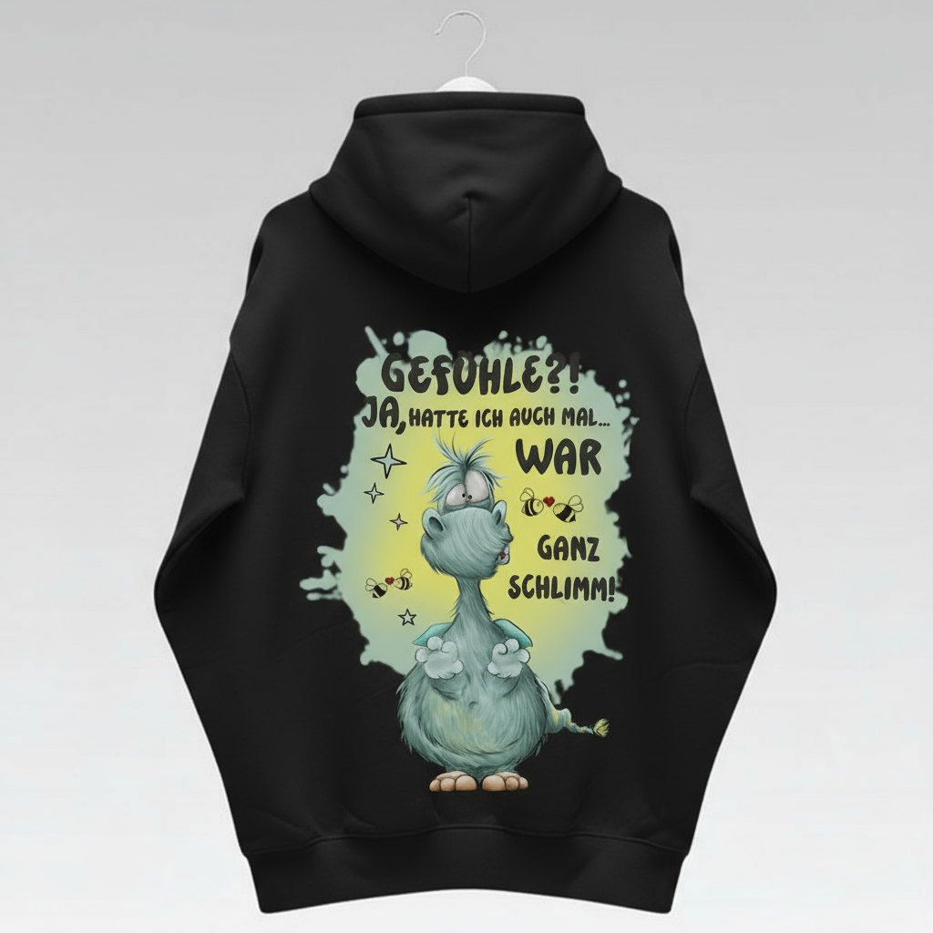 Unisex Hoodie XXL Druck Kruegerhausdesign Monster, Schwarz, Motivwahl