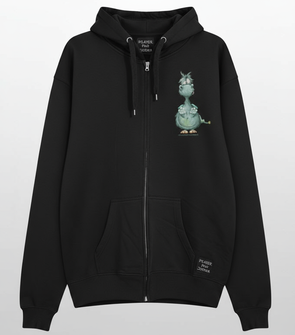 Unisex Hoodie Jacke – Schwarz | personalisierter Druck