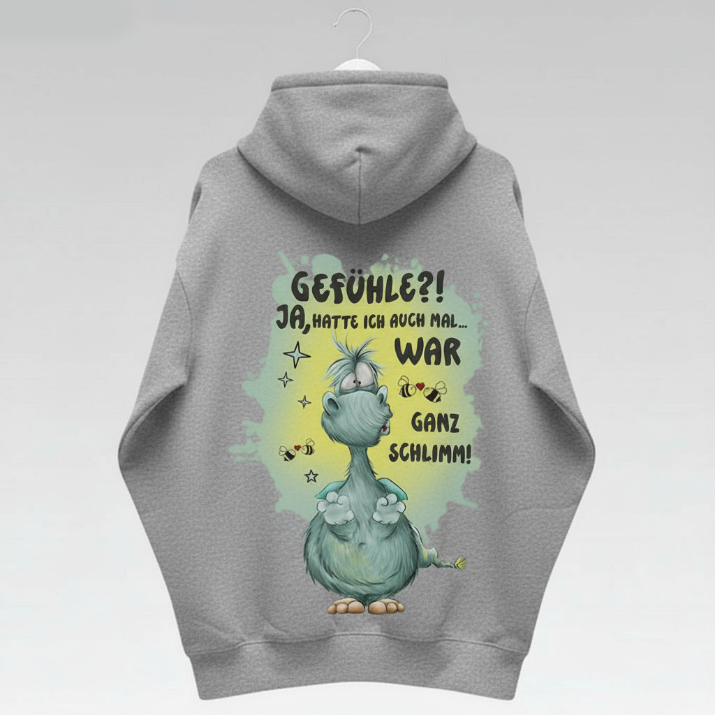 Unisex Hoodie Jacke – grau meliert | personalisierter Druck