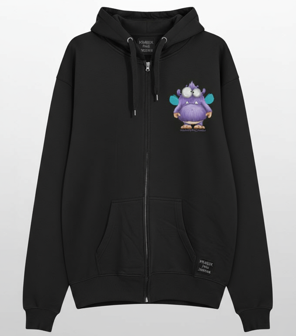 Unisex Hoodie Jacke – Schwarz | personalisierter Druck