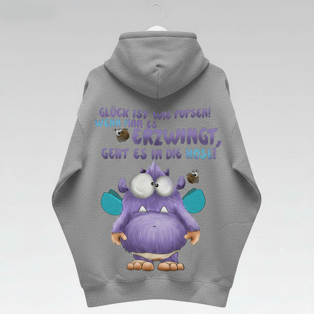 Unisex Hoodie Jacke – grau meliert | personalisierter Druck