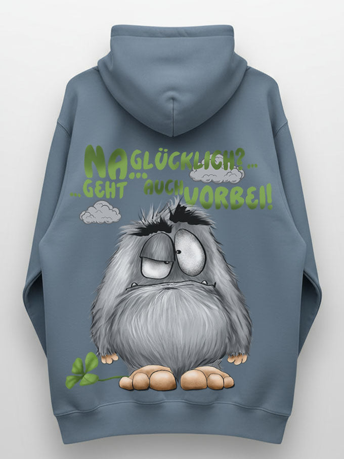 Unisex Hoodie XXL Druck Kruegerhausdesign Monster, denim, jeansblau, Motivwahl