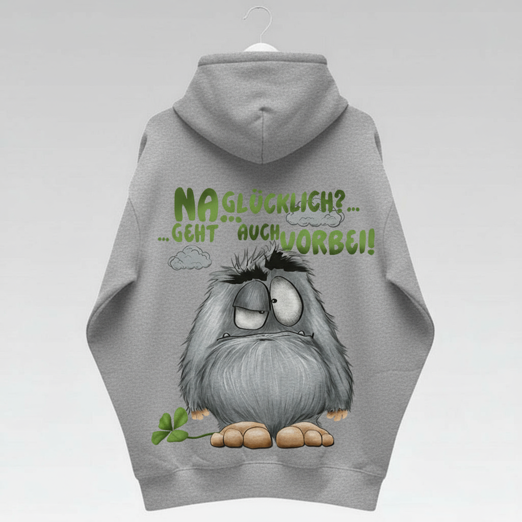 Unisex Hoodie Jacke – grau meliert | personalisierter Druck