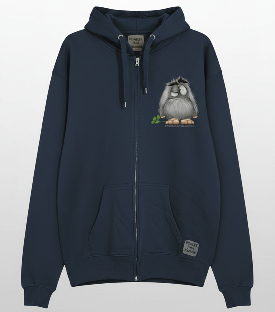 Unisex Hoodie Jacke – Navy Blue | personalisierter Druck