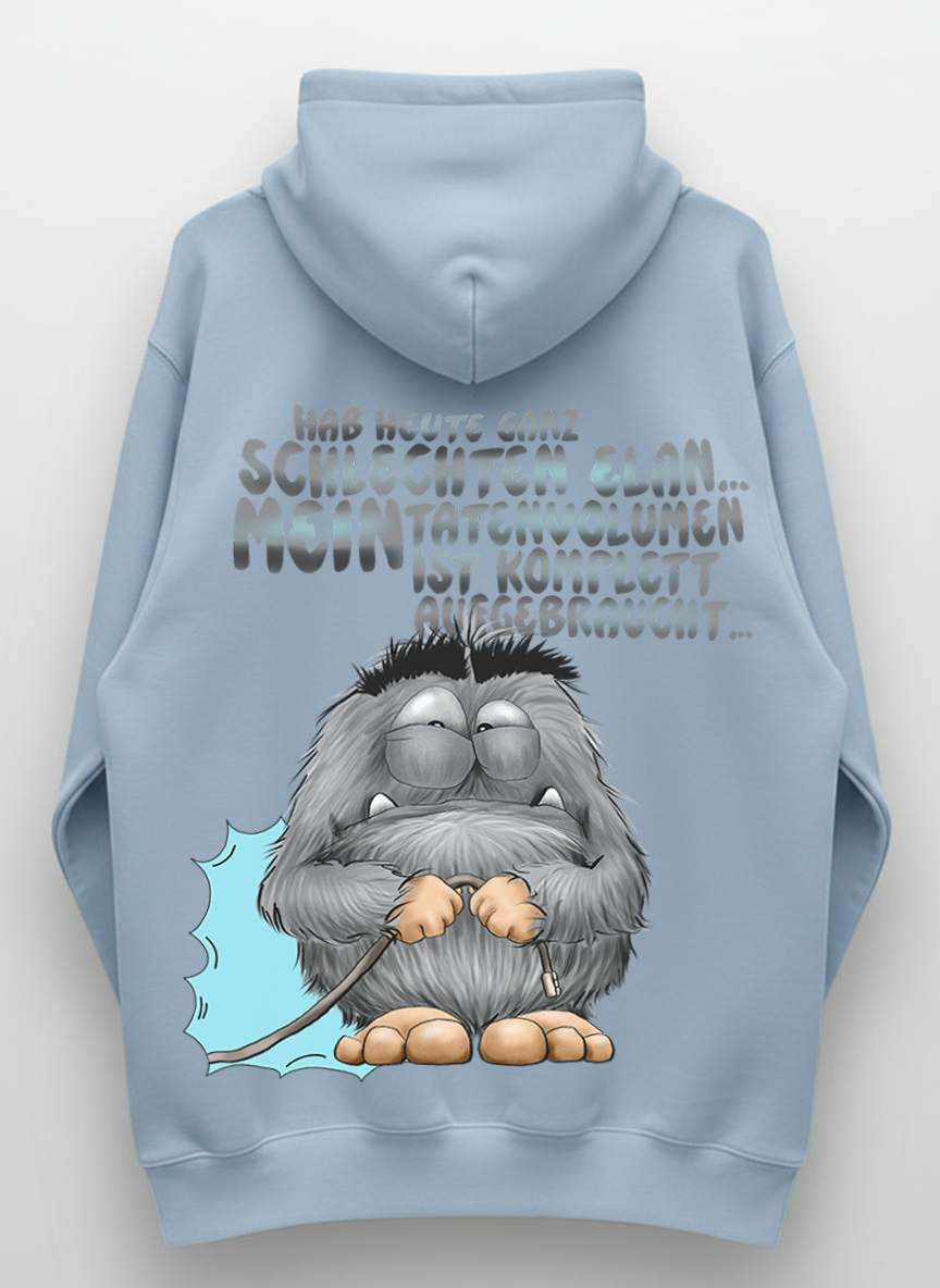 Unisex Hoodie XXL Druck Kruegerhausdesign Monster, hellblau, Motivwahl