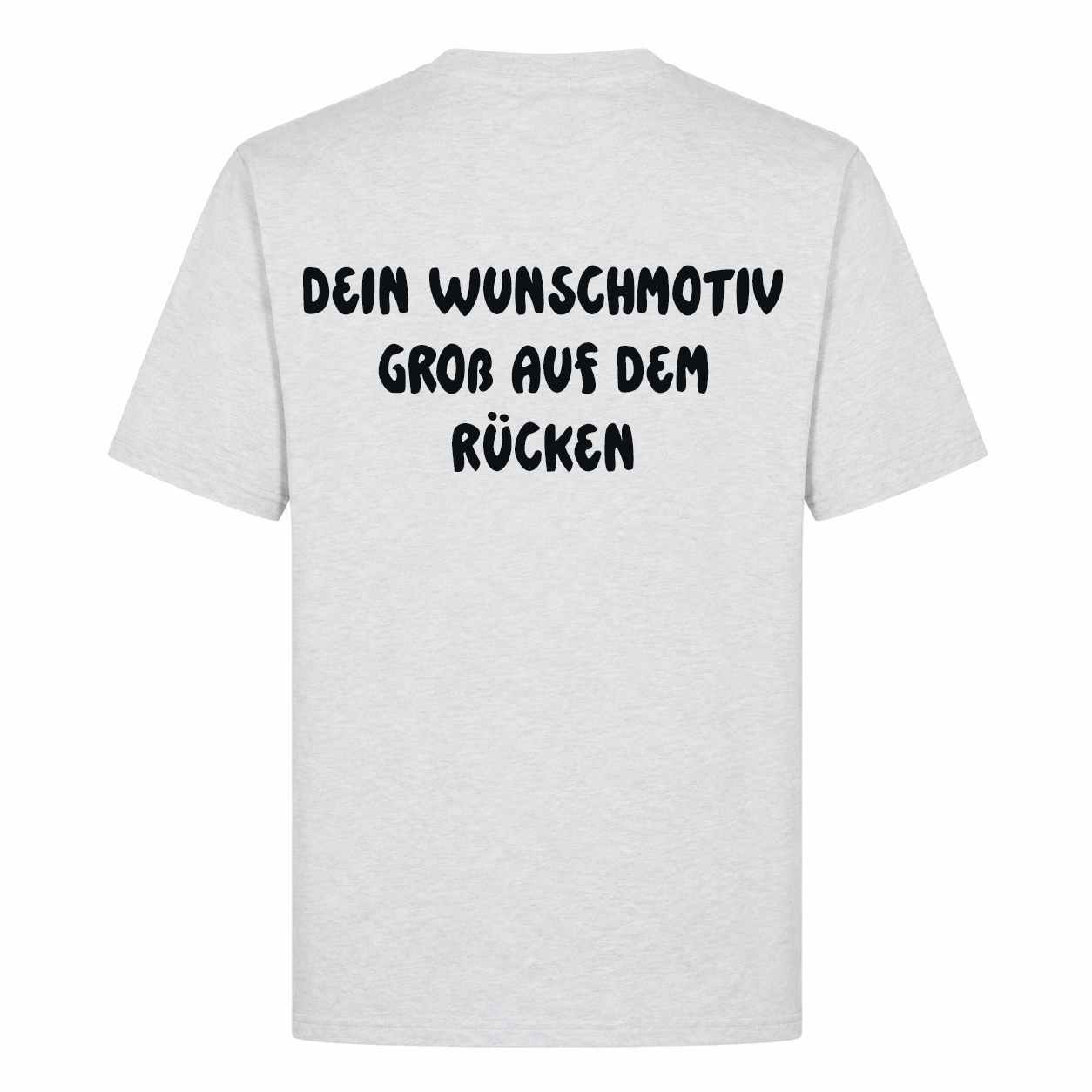 Personalisiertes Monster T-Shirt hellgrau meliert mit Wunschtext | FINAL SALE