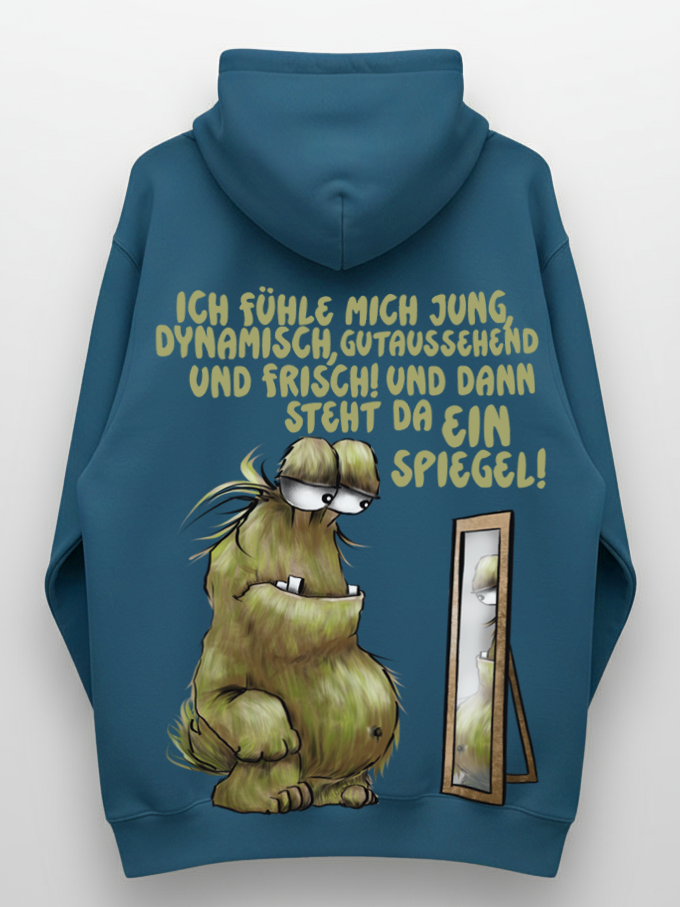 Monster Hoodie Petrol Gr. S | Wunschmotiv | FINAL SALE