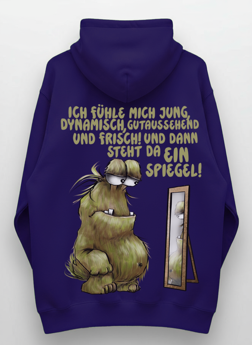 Unisex Hoodie XXL Druck Kruegerhausdesign Monster, lila, Motivwahl