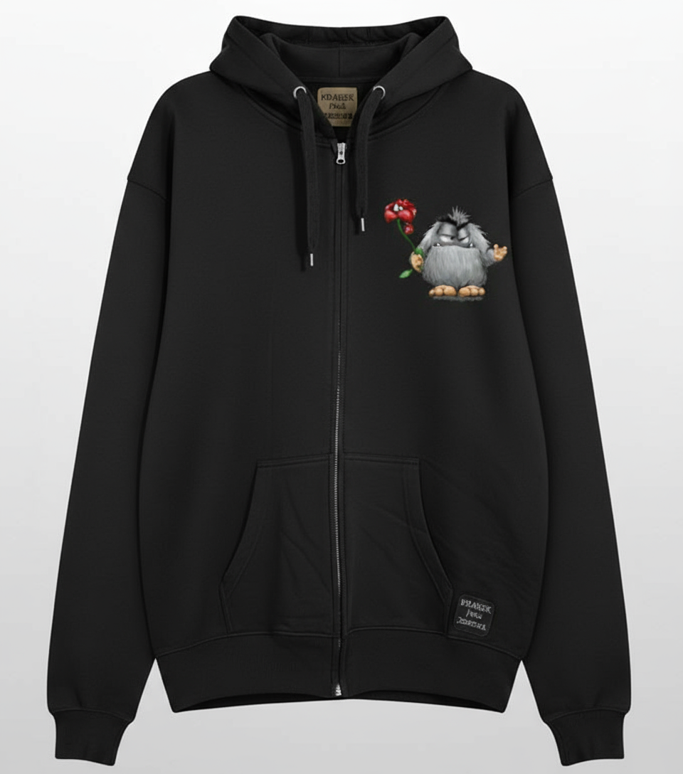 Unisex Hoodie Jacke – Schwarz | personalisierter Druck