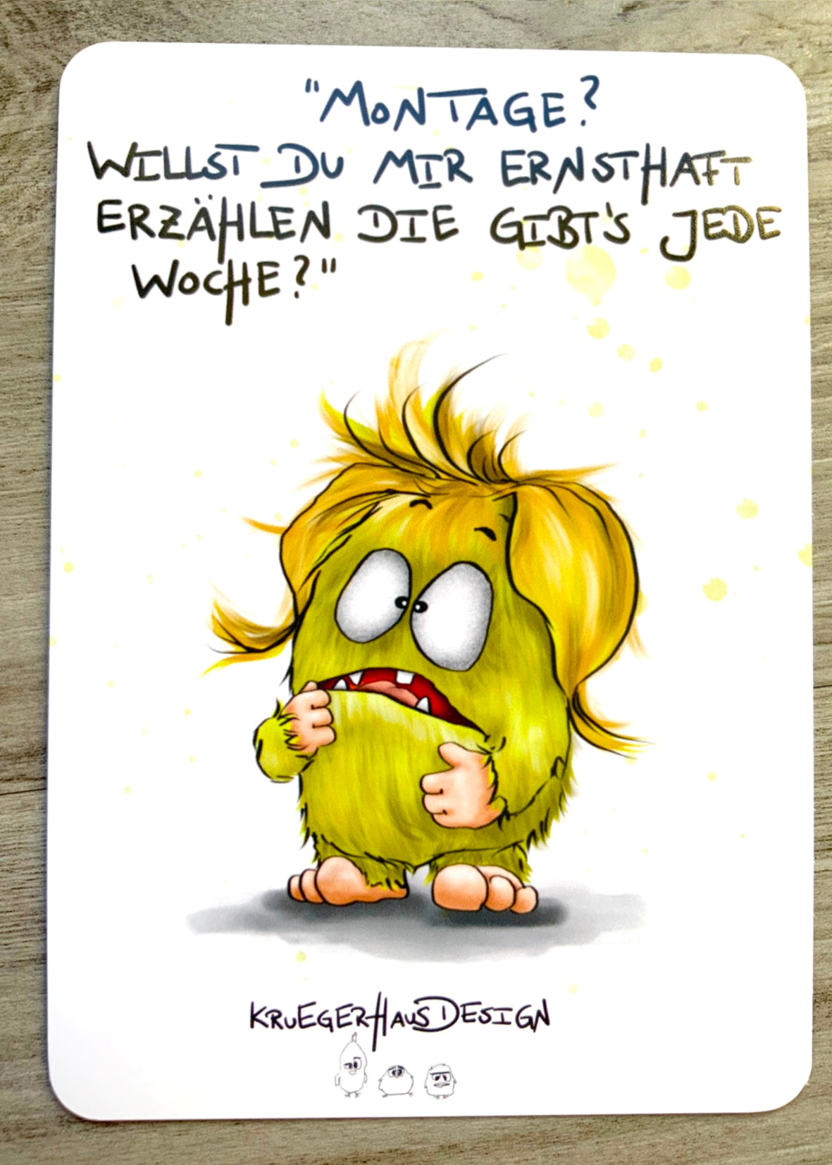 Postkarten Set Monster Kruegerhausdesign Mai 2023, 12 Postkarten.