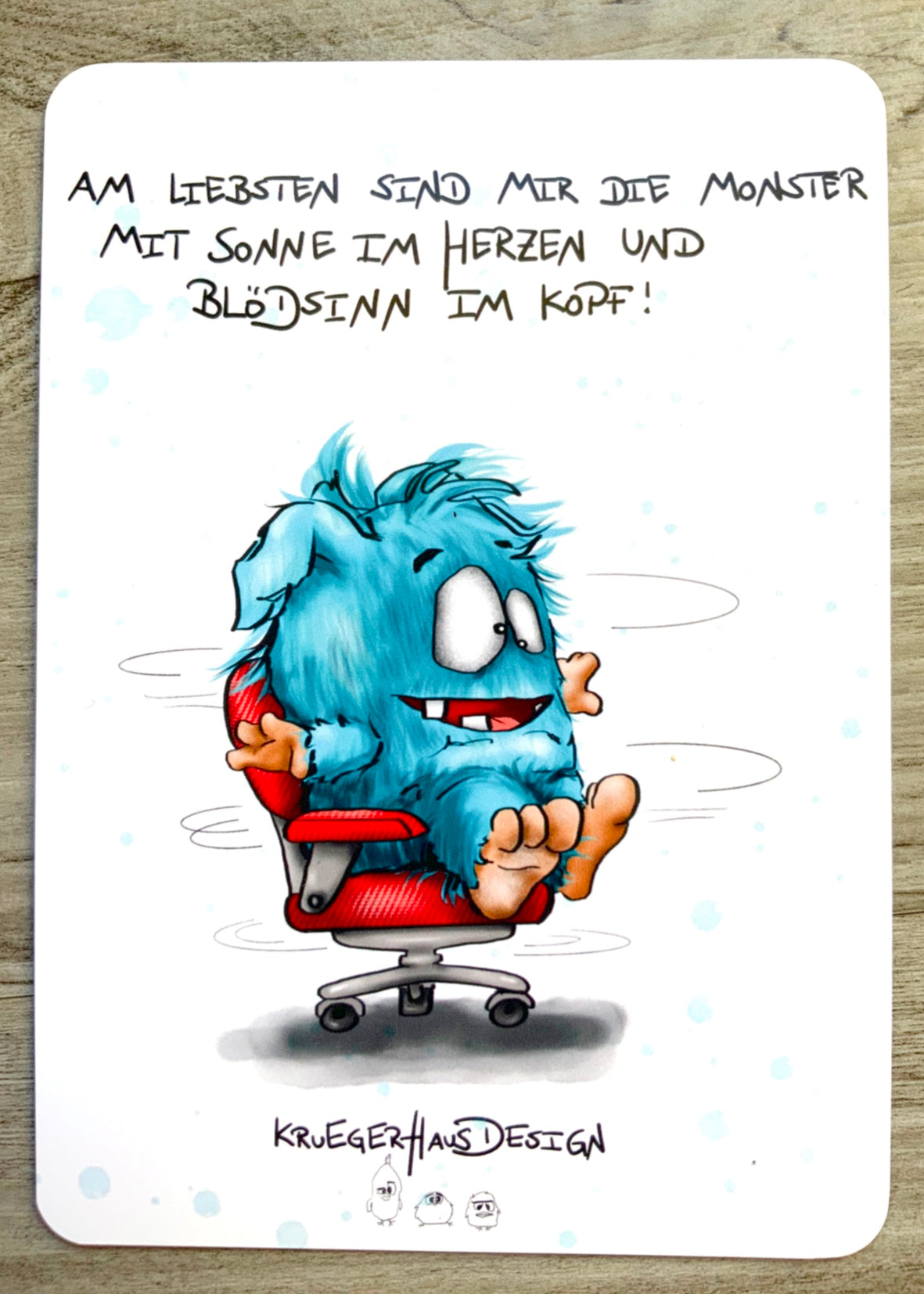 Postkarten Set Monster Kruegerhausdesign Mai 2023, 12 Postkarten.