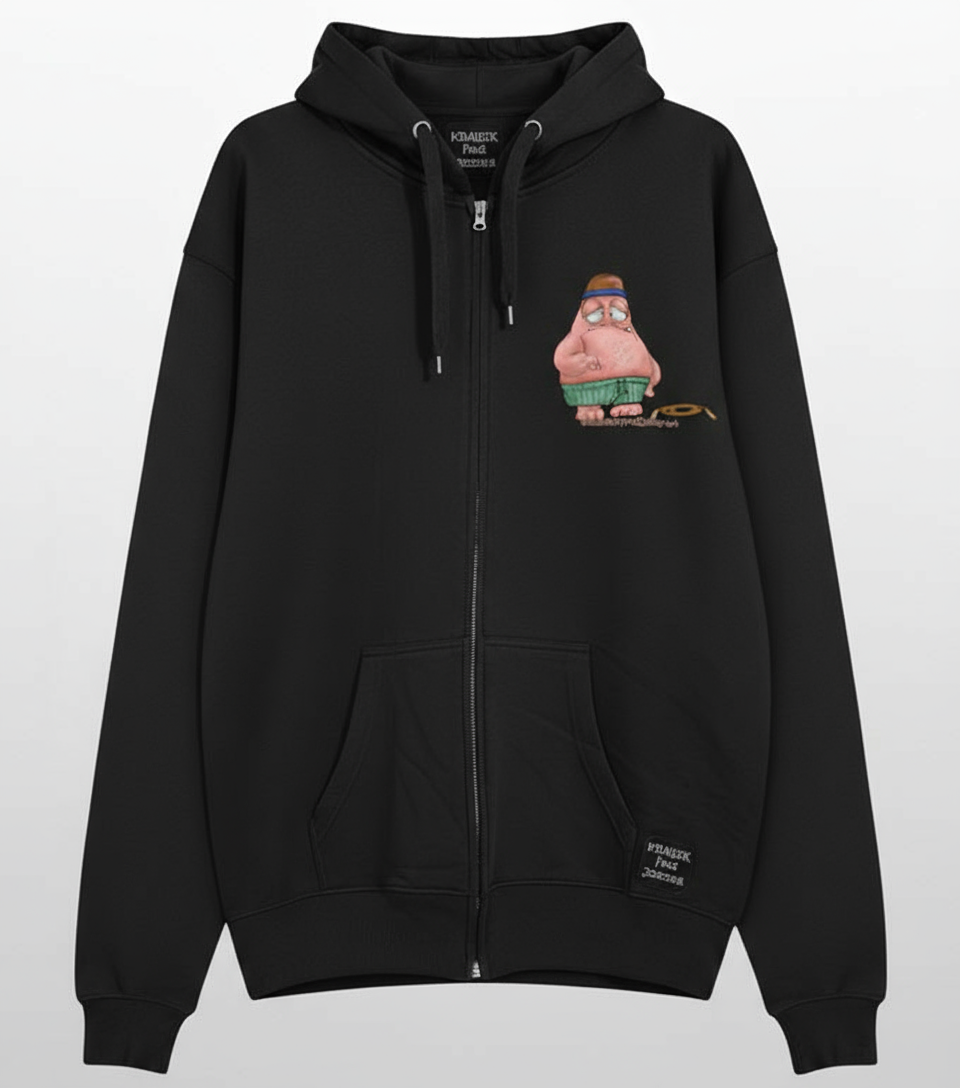 Unisex Hoodie Jacke – Schwarz | personalisierter Druck