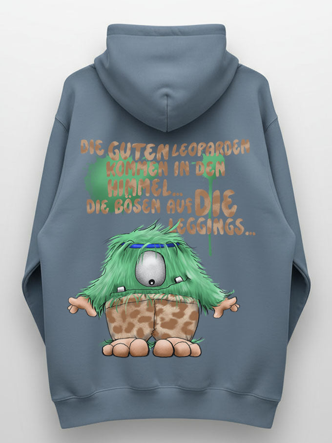 Unisex Hoodie XXL Druck Kruegerhausdesign Monster, denim, jeansblau, Motivwahl