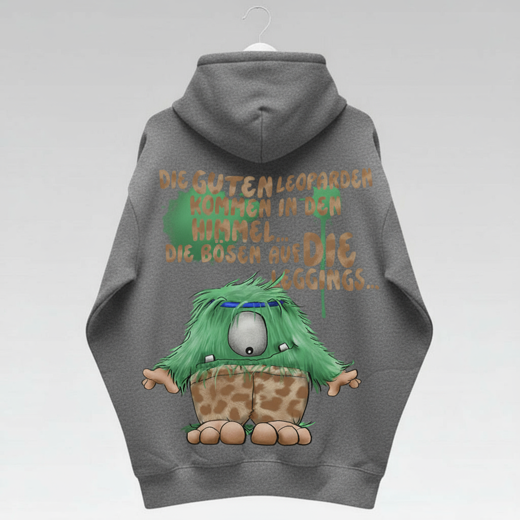 Unisex Hoodie Jacke – grau meliert | personalisierter Druck